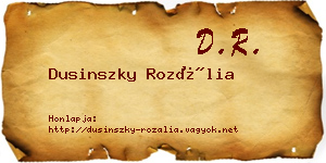 Dusinszky Rozália névjegykártya