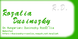 rozalia dusinszky business card